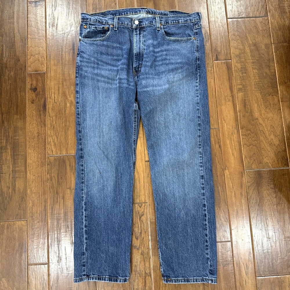 Levi's 505 Straight Fit Jeans Men 38x30 Blue Medium Wash Dadcore Grunge Workwear